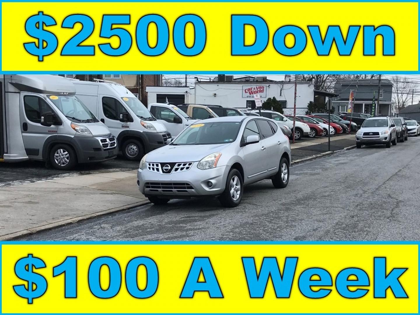 2013 Silver /Black Nissan Rogue S (JN8AS5MV2DW) with an 2.5 V4 engine, Automatic transmission, located at 577 Chester Pike, Prospect Park, PA, 19076, (610) 237-1015, 39.886154, -75.302338 - Photo#0